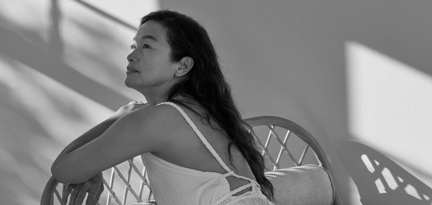Morning and Evening Skincare Routine Woman in Chair